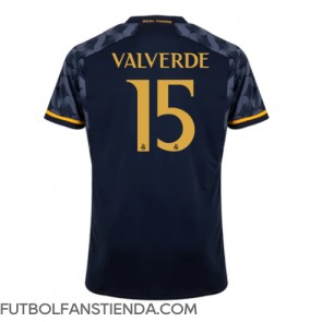 Real Madrid Federico Valverde #15 Segunda Equipación 2023-24 Manga Corta
